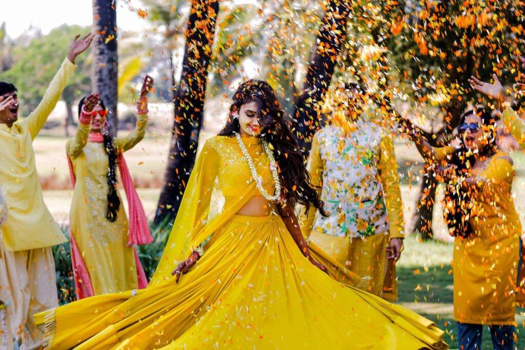Haldi outfits for Bride