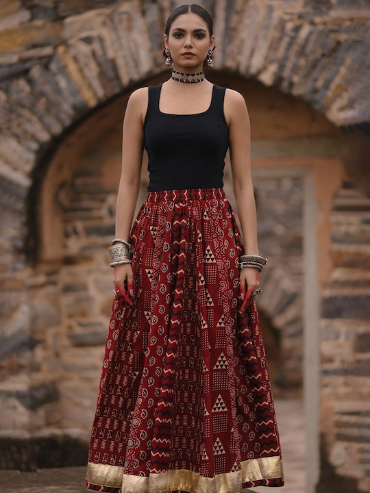 Bohemian Maxi Skirt and Crop Top