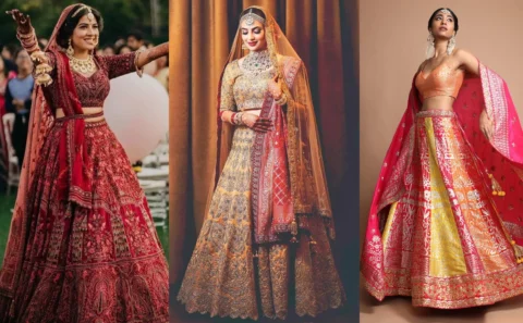 trending red color lehenga designs