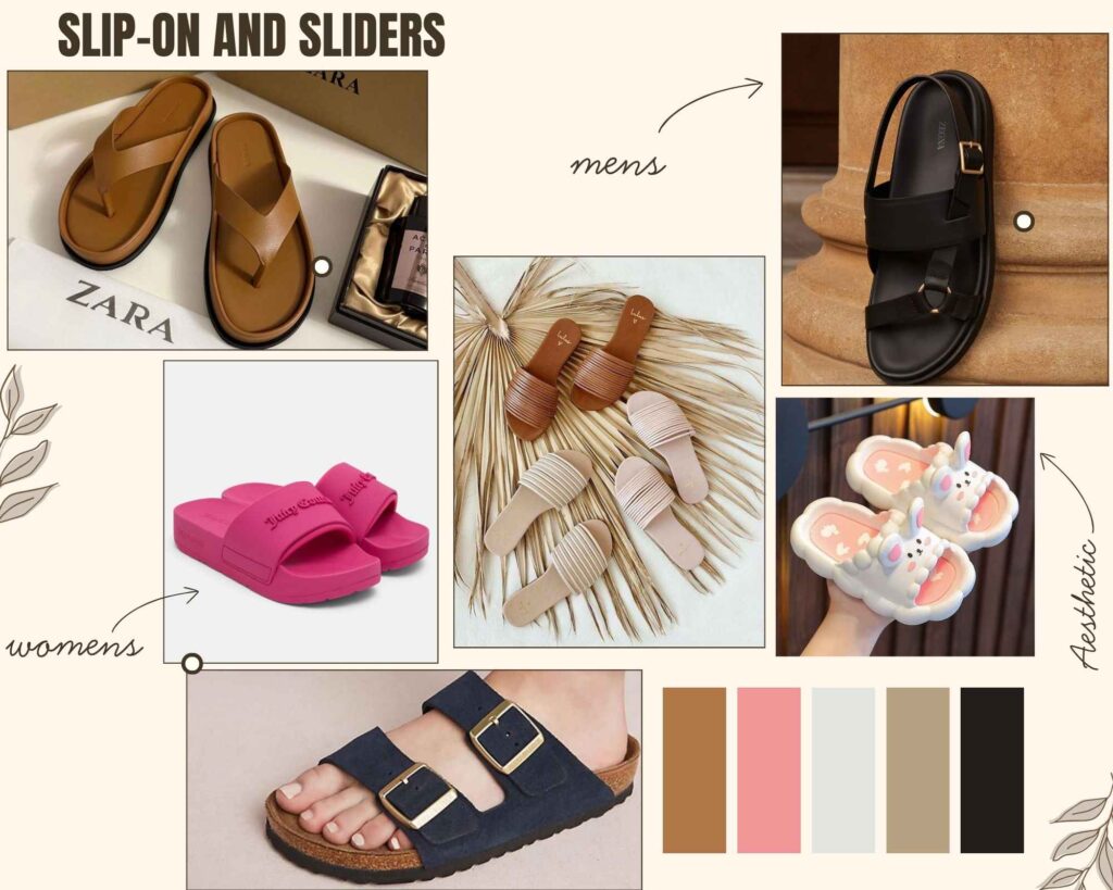 slippers and sliders for high comfort and easy to wear