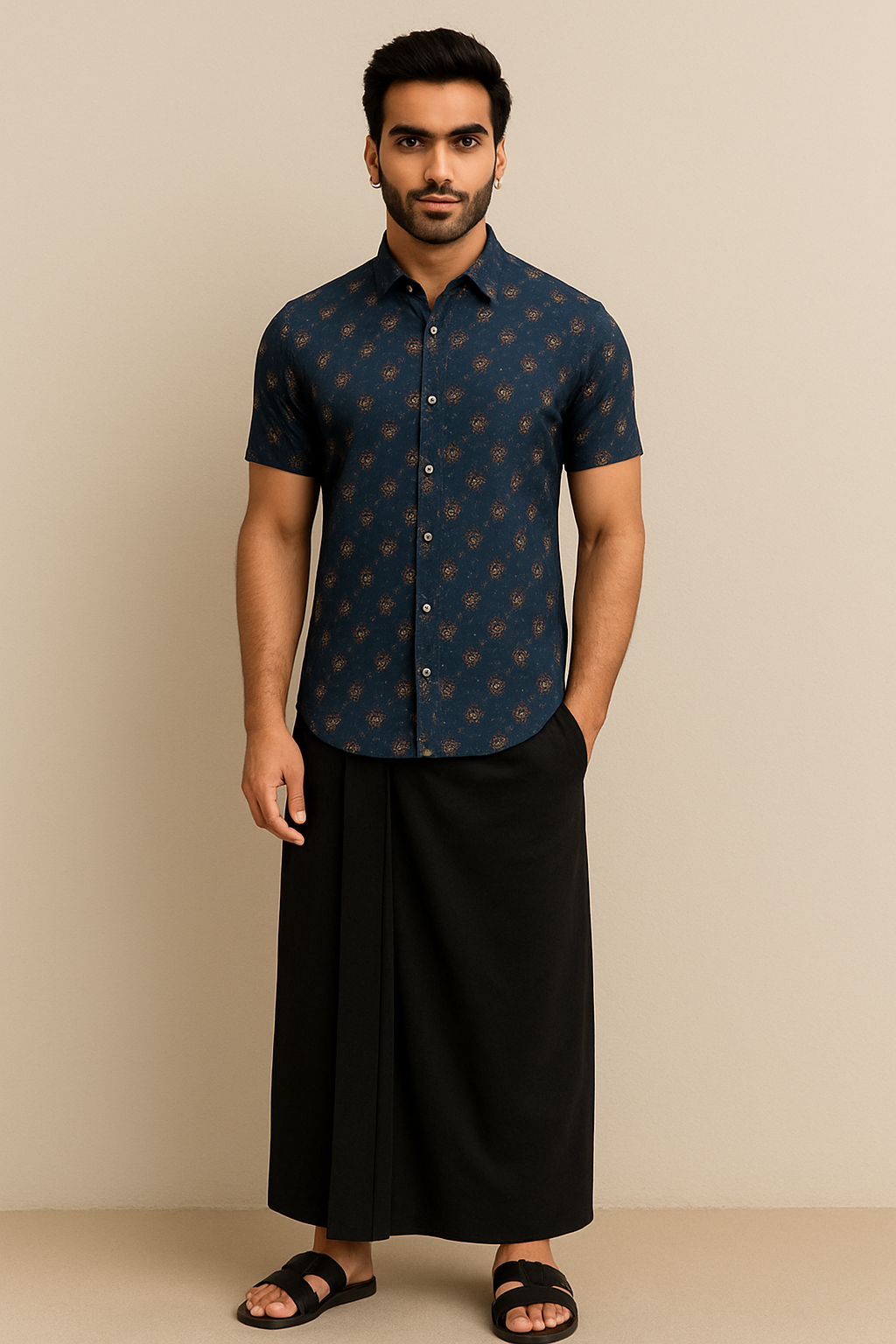 new fashion of dhoti and shirt combo
