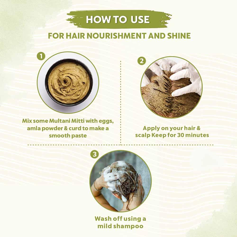 how to use multani mitti on hair
