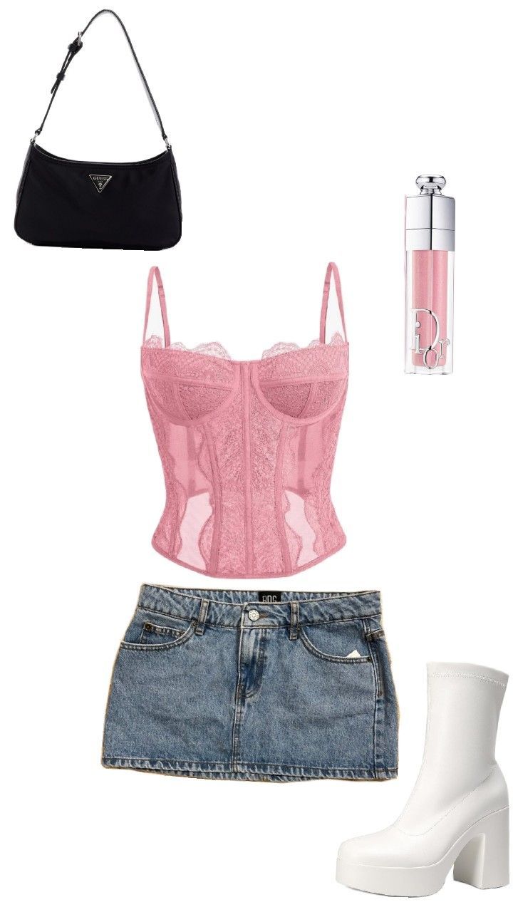 style low rise mini skirt with bralet