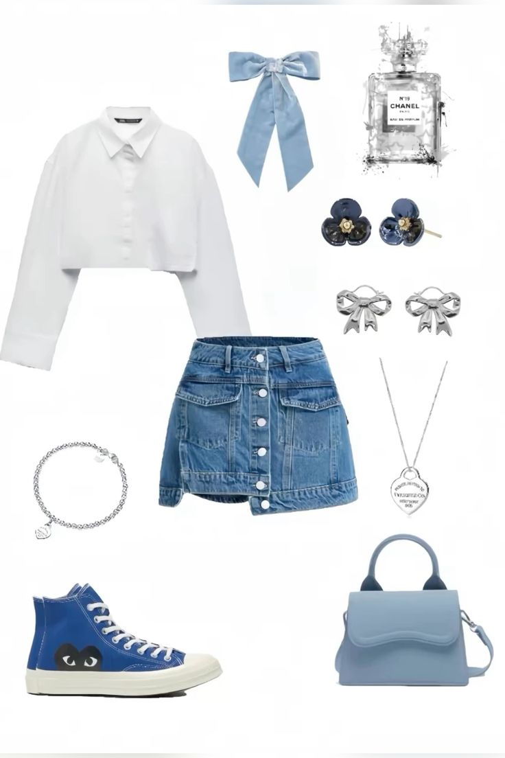style low rise mini skirt with shirt