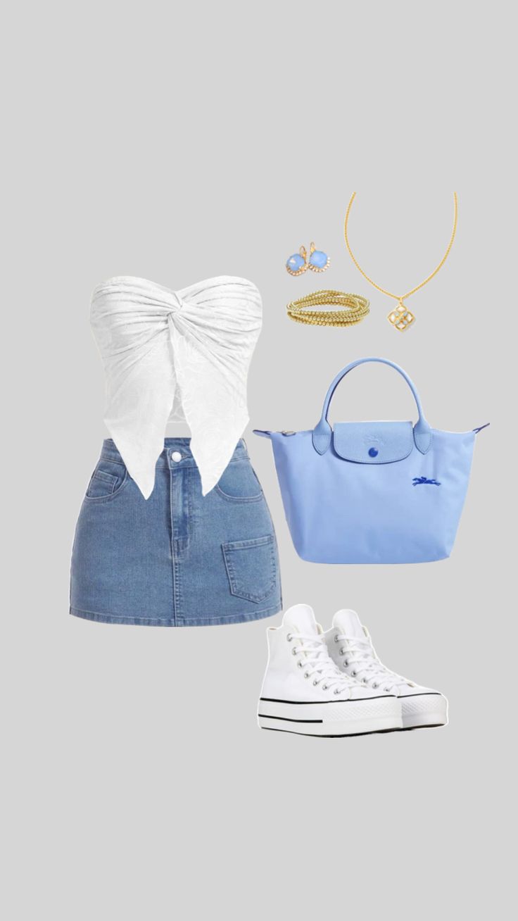 style low rise mini skirt with tube top