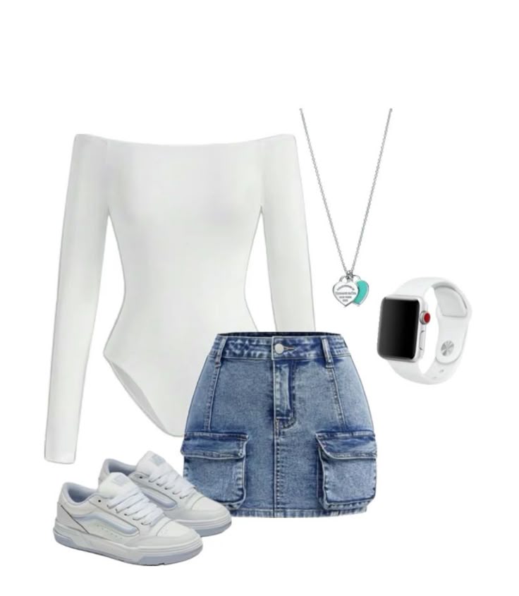 style low rise mini skirt with off shoulder bodyline top
