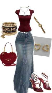 style a-line skirt with corset