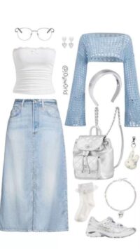 style a-line skirt with top