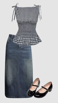 style a-line skirt with bossy tshirt