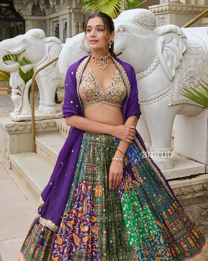 Digital printed chaniya choli, trending navratri outfits, pepandpanache