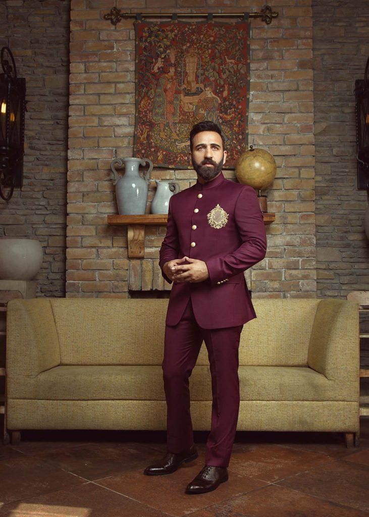 Maroon Jodhpuri Suit
