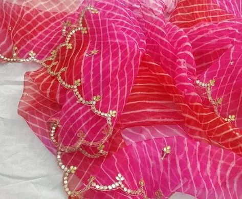 Lehriya saree material + Types of saree material + Pepandpanache