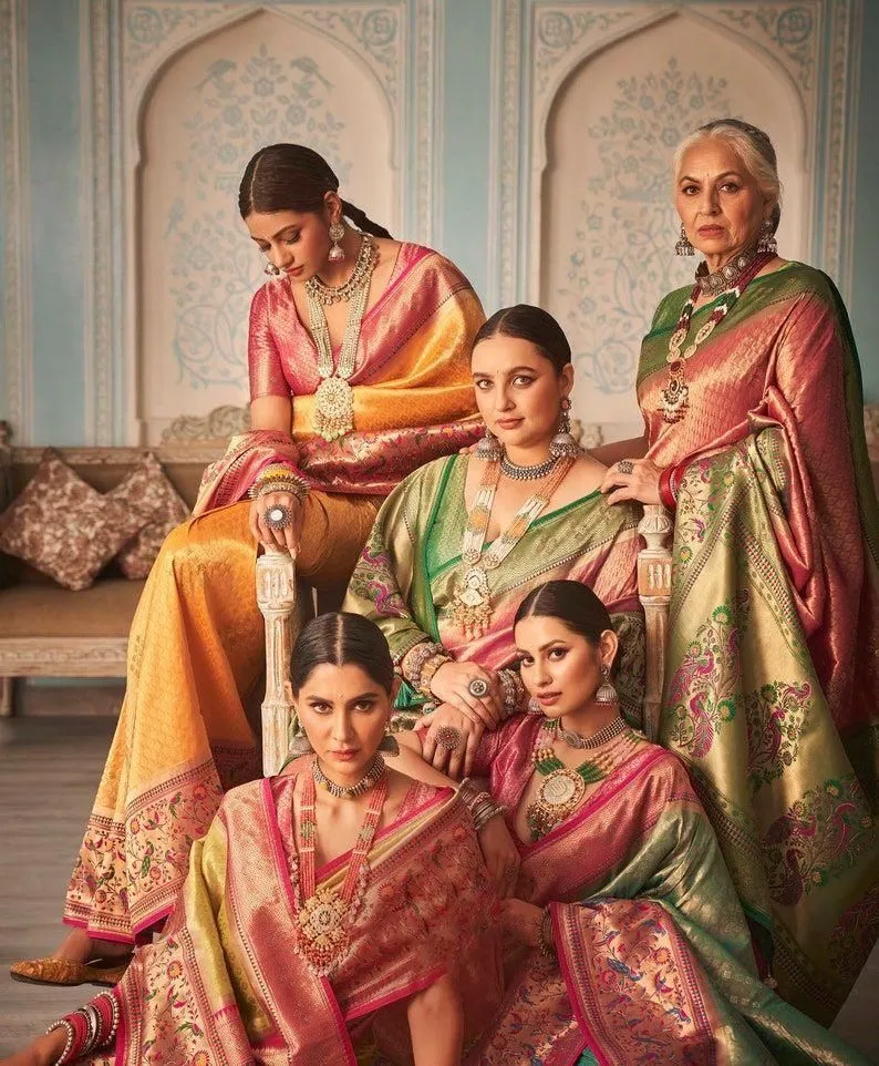 Banarasi silk saree for guest + Pepandpanache