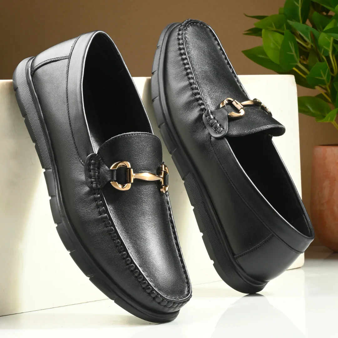 Black loafers