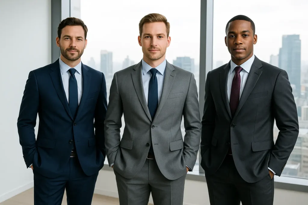 Men’s Office Fashion 2025 and professional attire cover image featuring a confident man