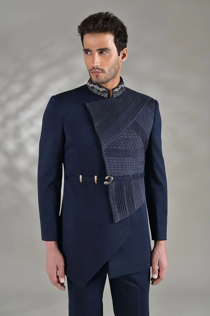 Asymmetrical jodhpuri suit