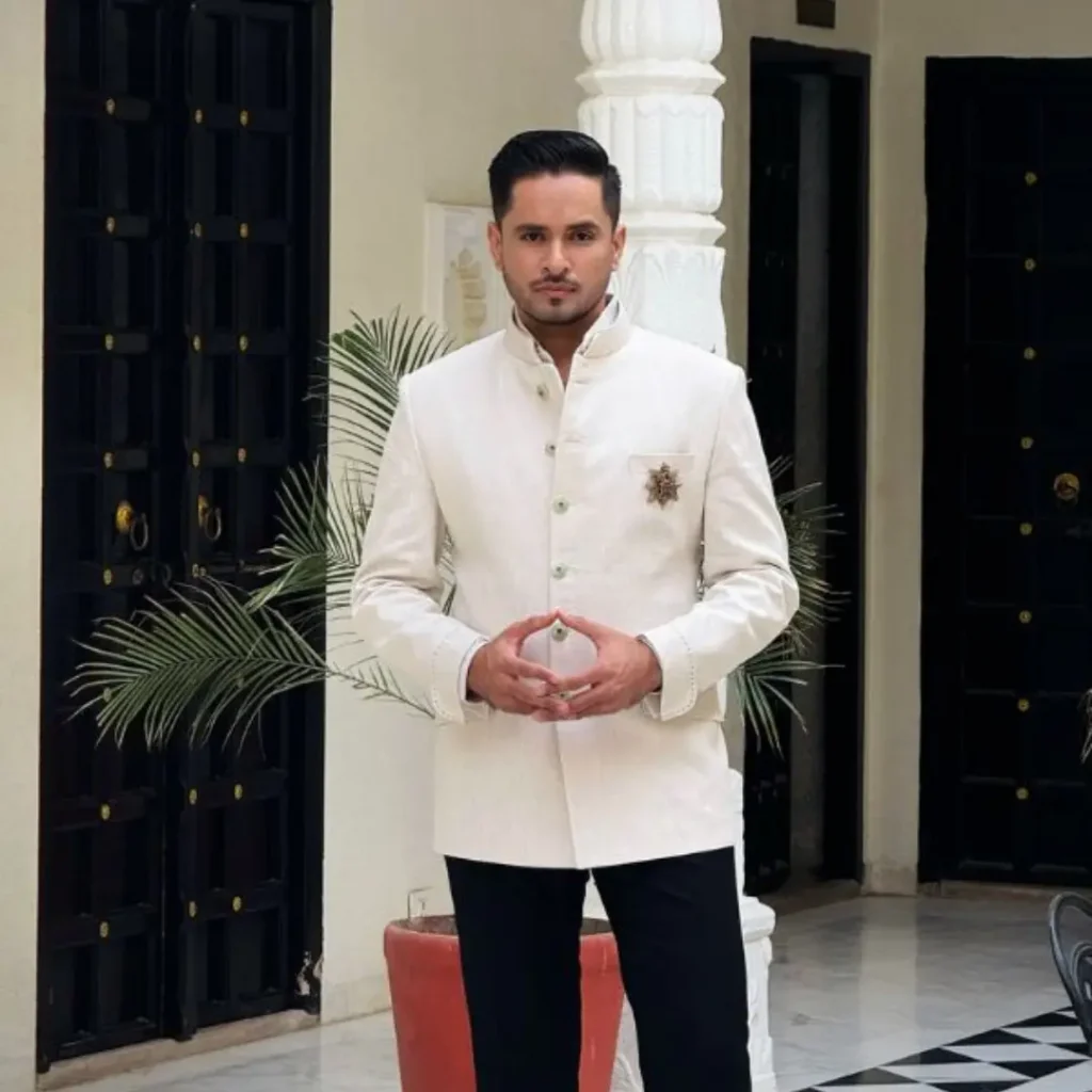 Classic white jodhpuri suit