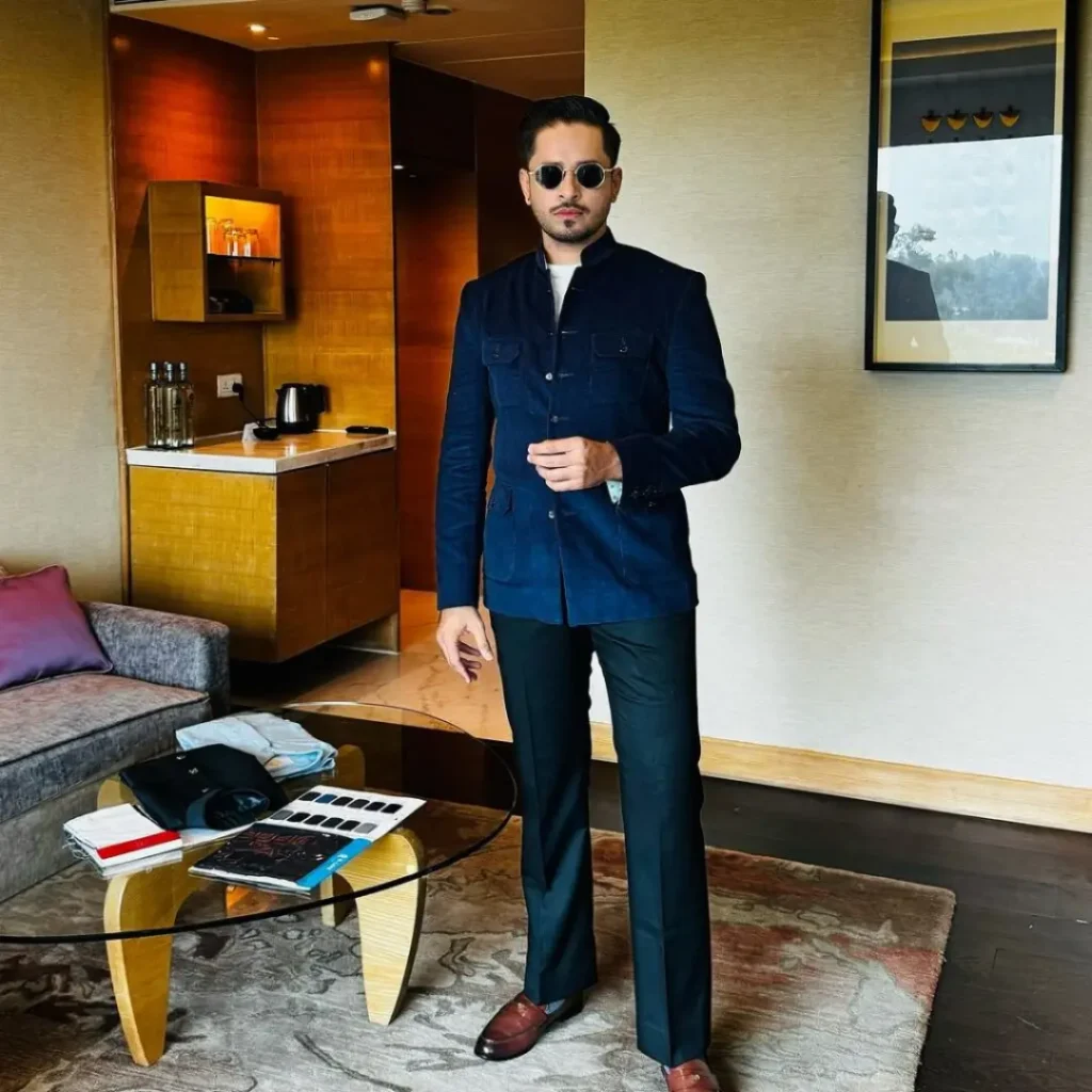 Royal blue jodhpuri suit