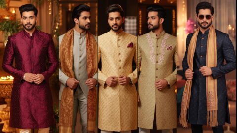 Diwali men fashion with classic kurta pajamas, Nehru jackets, designer sherwanis, Indo-Western outfits, and festive accessories
