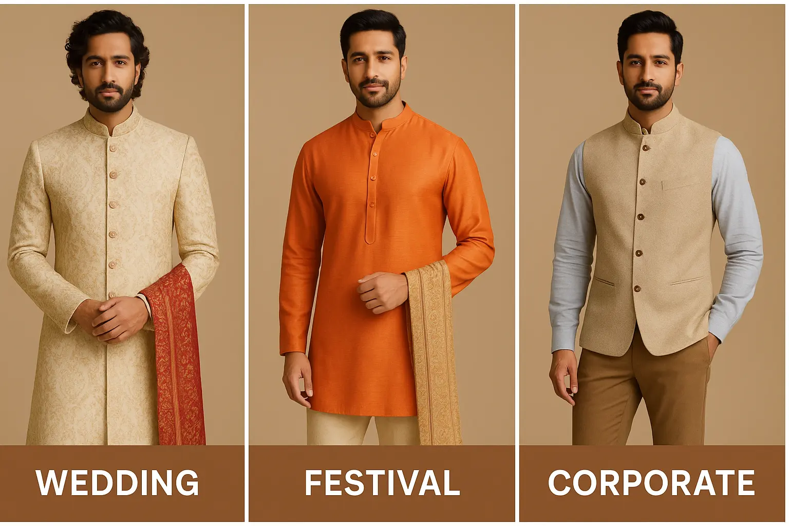 : Indian men’s fashion 2025 outfits for weddings, festivals, and corporate occasions