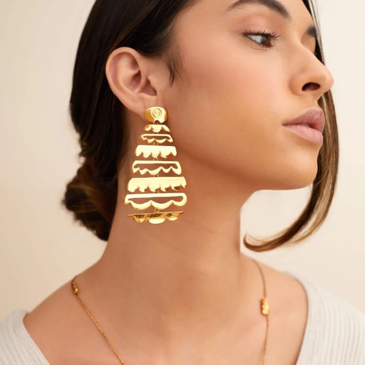 statement earings, trending navratri outfits, pepandpanache