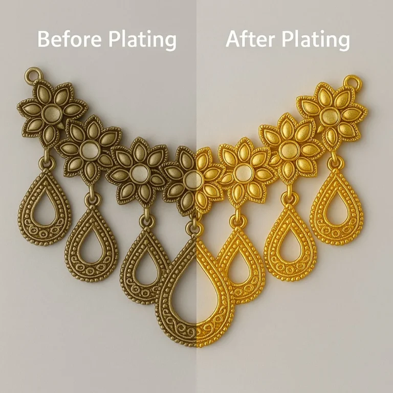 before and after gold plating