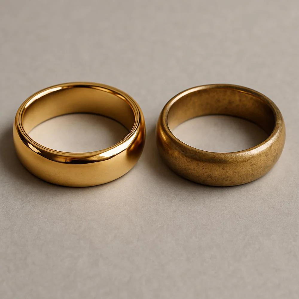 faded gold plated jewelery