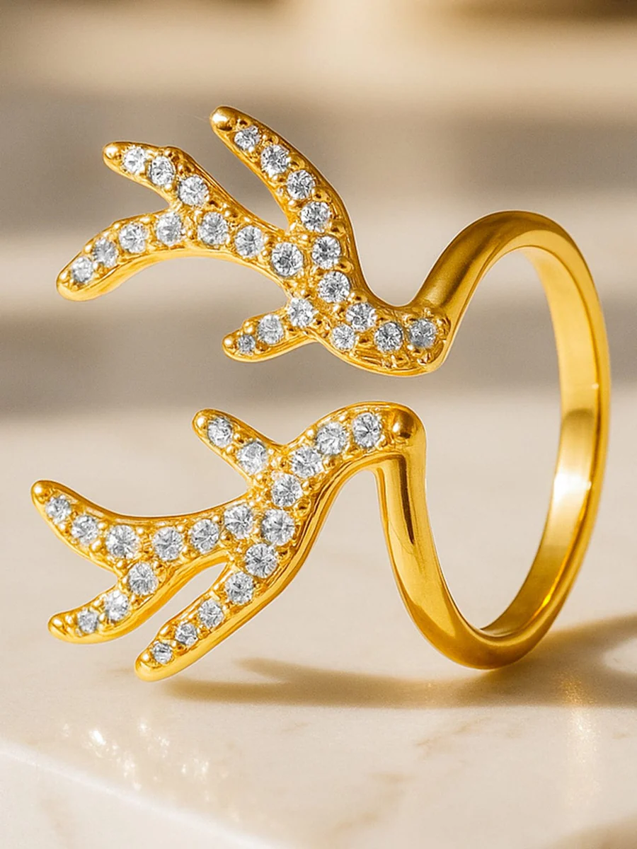 gold plated stainless seel ring by rubans