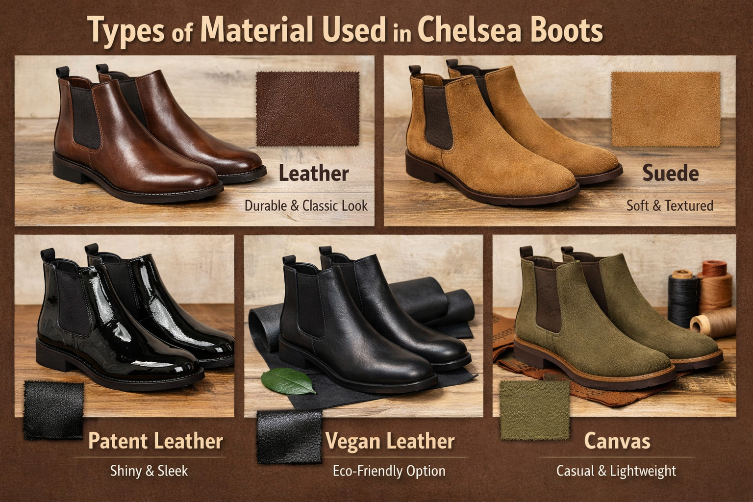 material detail of Chelsea boot