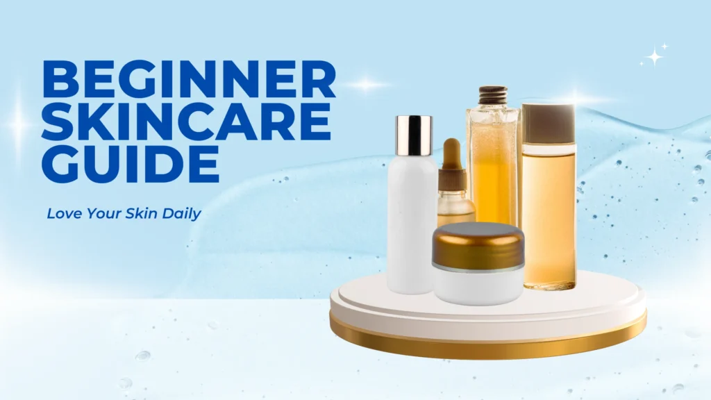 Minimal skincare routine banner for beginners daily skincare routine for beginner