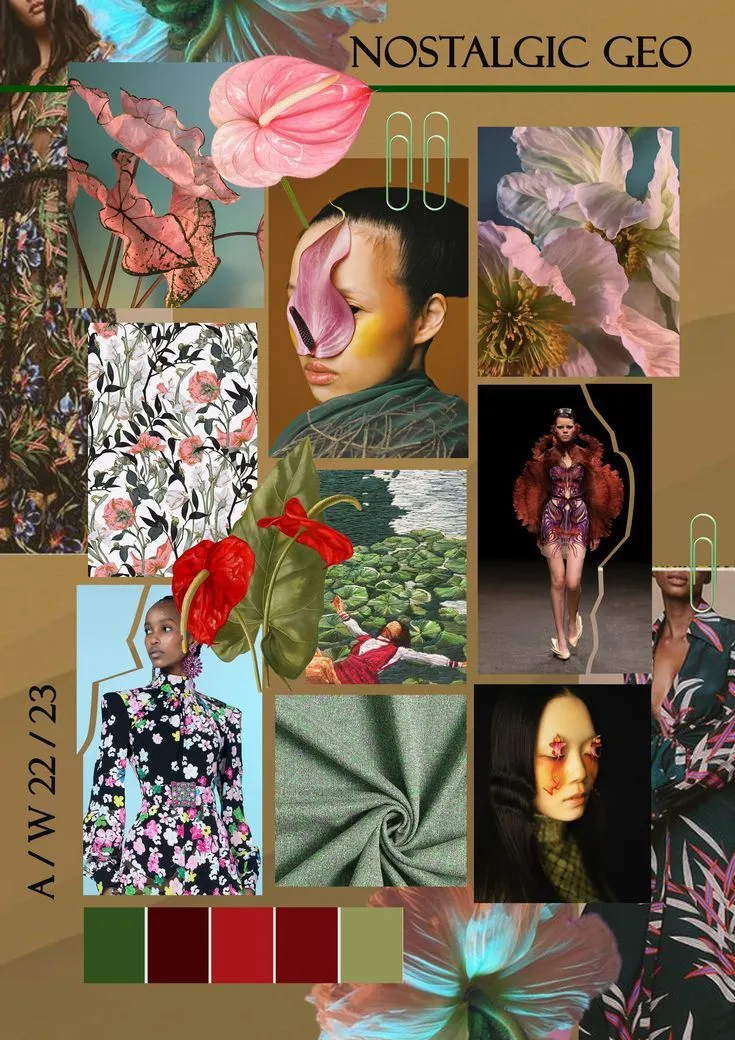 Collage of fashion design work showing apparel designer creating dresses, accessory designer with handbags, and textile designer with fabric patterns - types of fashion designers