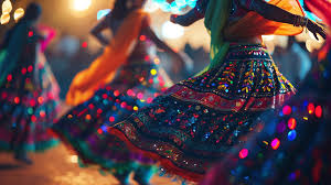 traditional gujarati colorful textlie and embroidery work