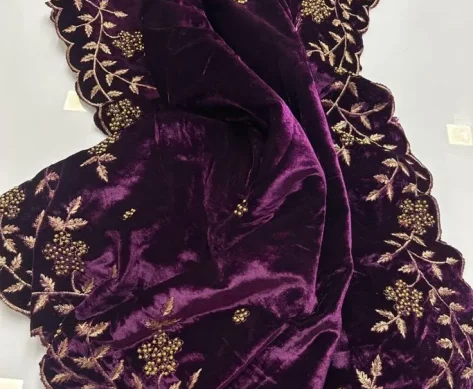 Velvet saree Velvet saree material + types of saree material +Pepandpanache